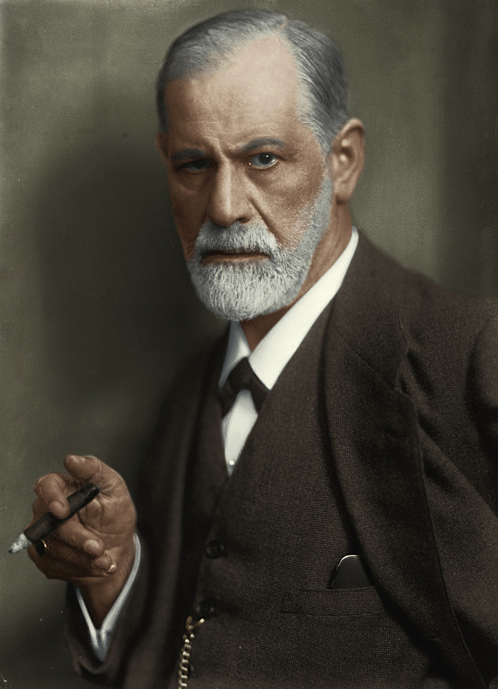 Зигмунд Фрейд, цветное фото