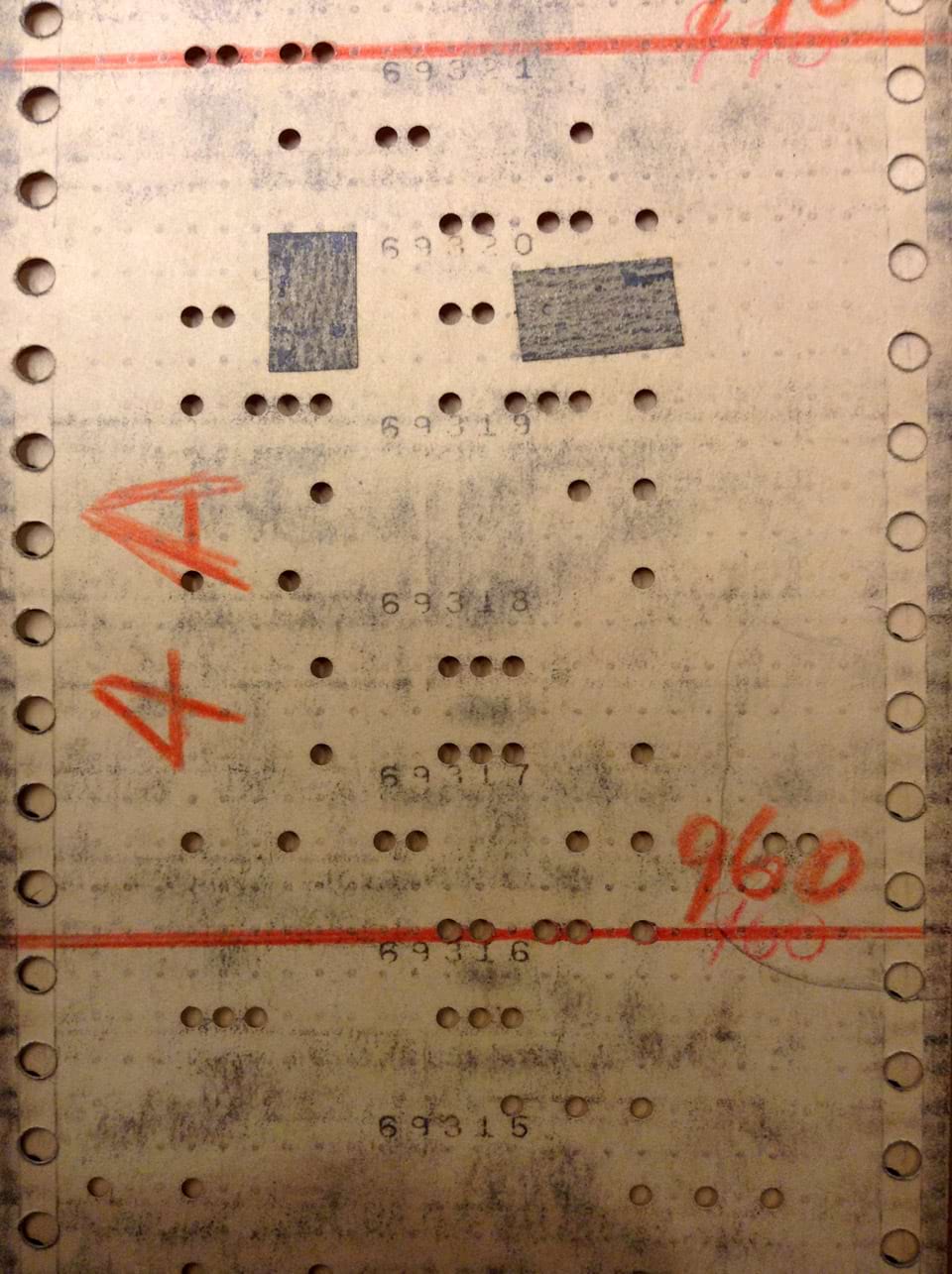 Punched card: tape patch