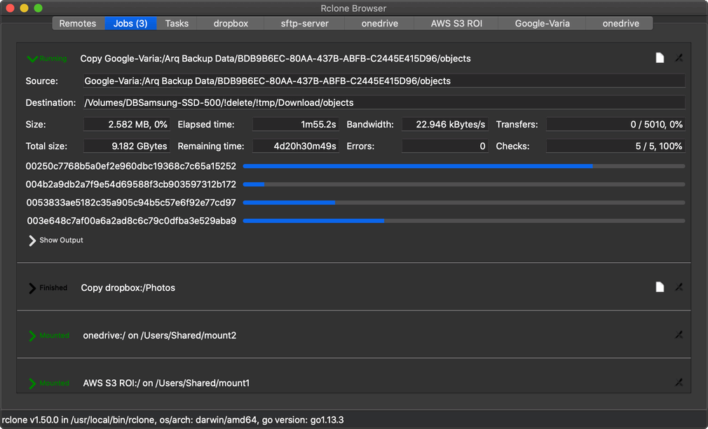 Rclone GUI Mac OS